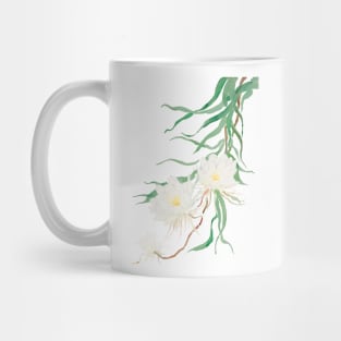 white epiphyllum watercolor Mug